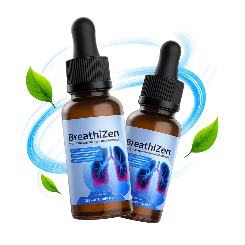 BreathiZen herbal respiratory support supplement, two 2 oz liquid spray bottles